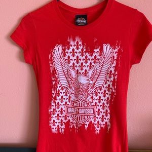 Harley Davidson Cap Sleeve T-Shirt, Size S